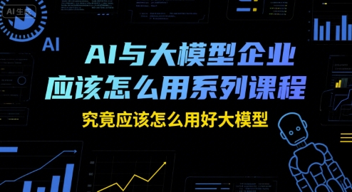 AI与大模型企业应该怎么用系列课程，究竟应该怎么用好大模型-无界集思营