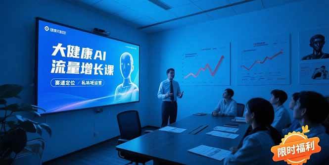 （15396期）大健康AI流量增长课，赛道定位方法论，AI数字人内容生产，私域转化运营…-无界集思营